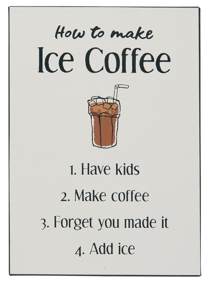 Tabulka How to make Ice Coffee