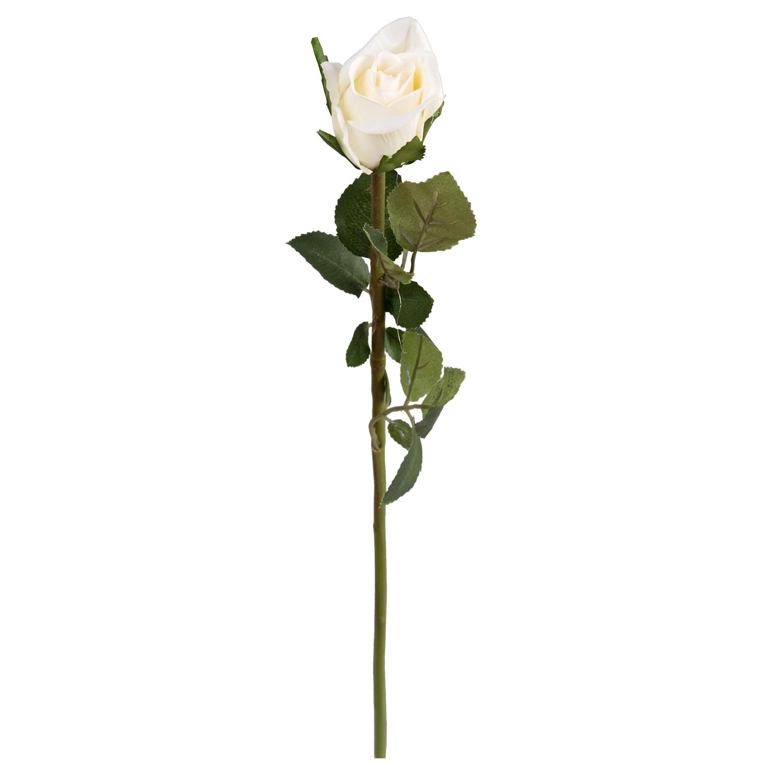 Umělá růže - bílá 60 cm
