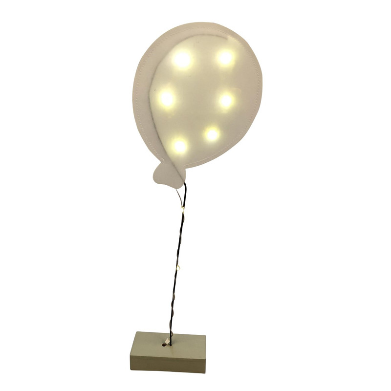 Dekorační LED balón biely