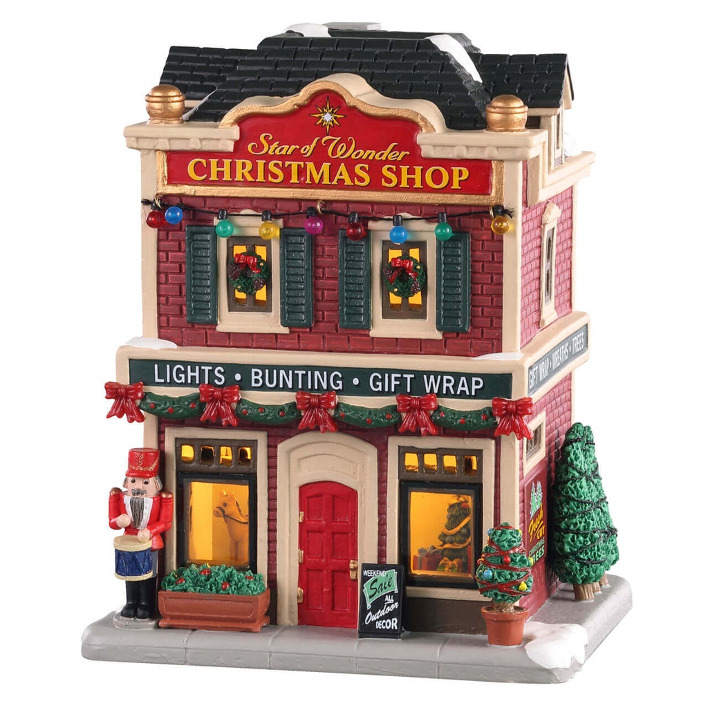 Svítící domeček Christmas shop