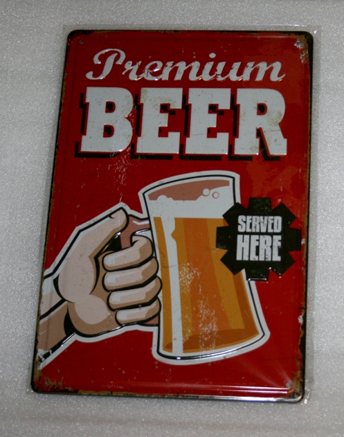 Kovová tabulka Premium Beer