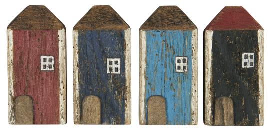Set 4 dřevěných domků