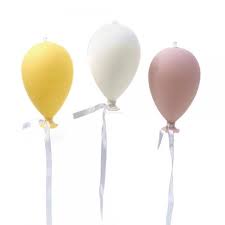 Skleněný dekorační balón - žlutý